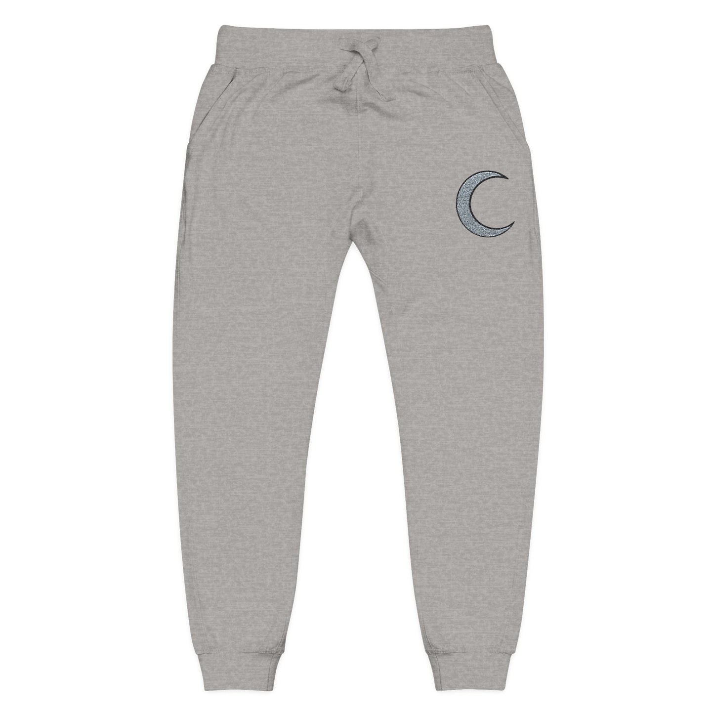 Embroidered Amaris Crescent Moon Fleece Sweatpants