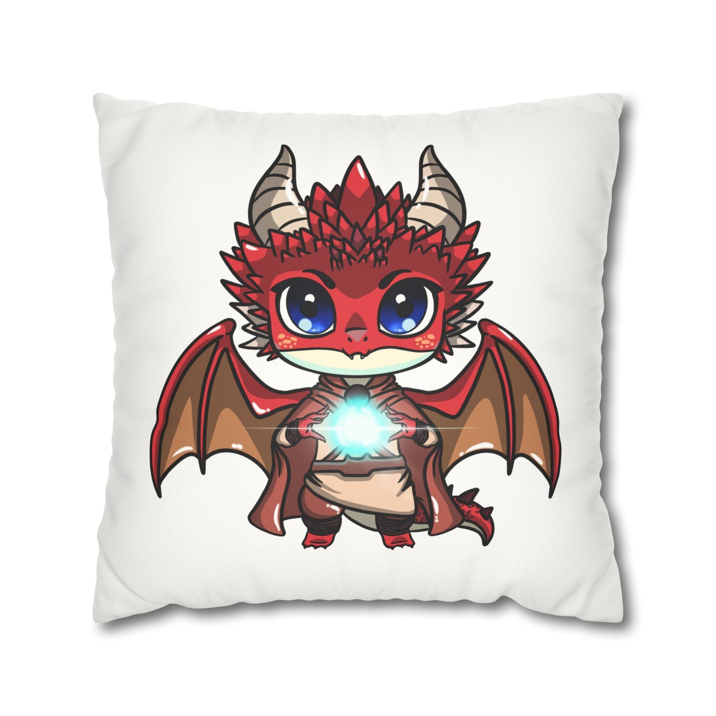 Ancalagor the Red | Faux Suede Square Pillowcase Throw Pillow - (Pillow not include) | Chitin Nature