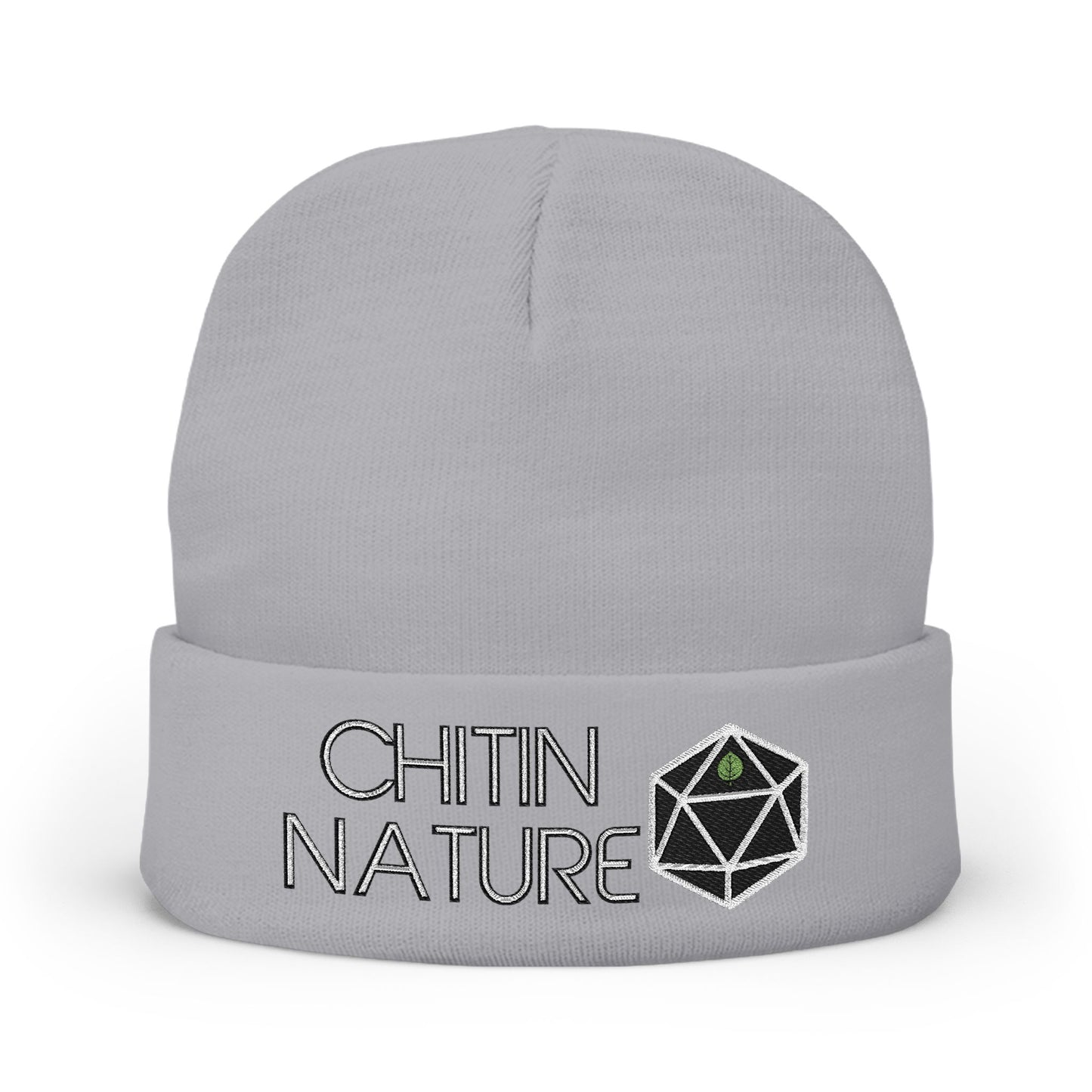 Embroidered "Chitin Nature" Knit Beanie