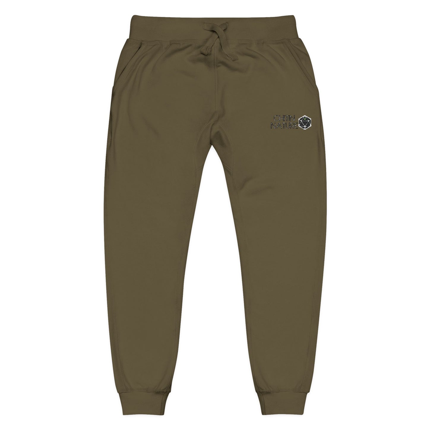 Embroidered Chitin Nature Sweatpants — Fleece Joggers