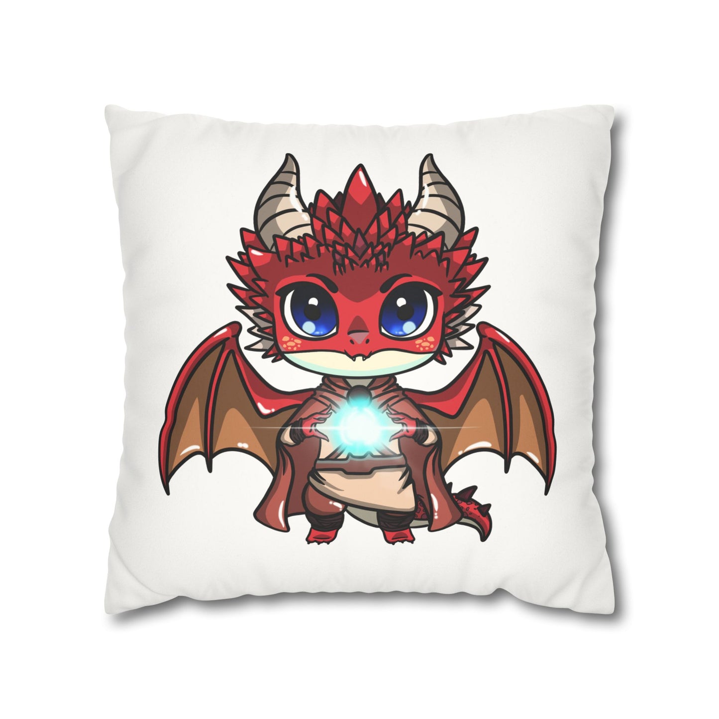 Ancalagor the Red | Faux Suede Square Pillowcase Throw Pillow - (Pillow not include) | Chitin Nature