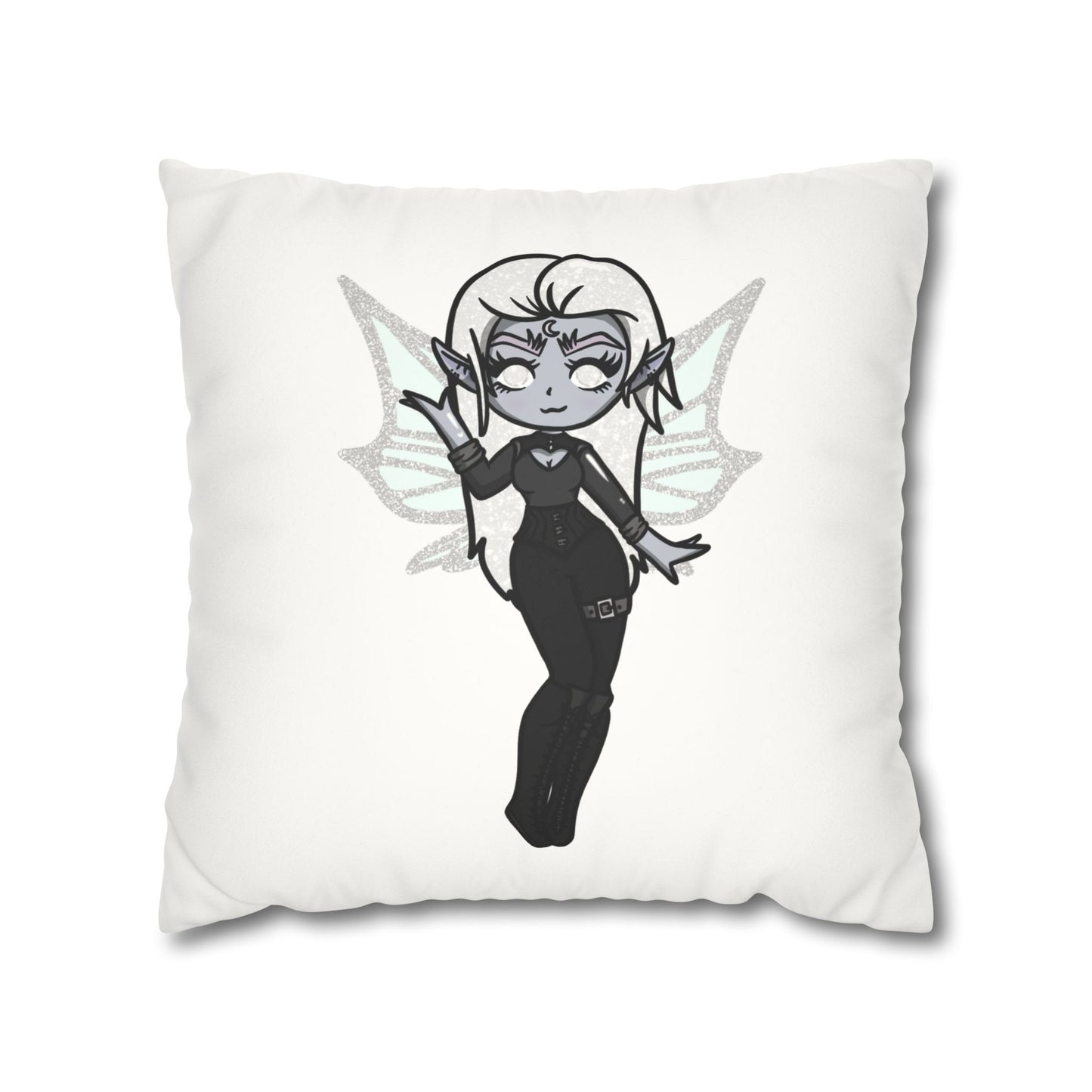 Amaris Nightstar | Faux Suede Square Pillowcase Throw Pillow - (Pillow not include) | Chitin Nature