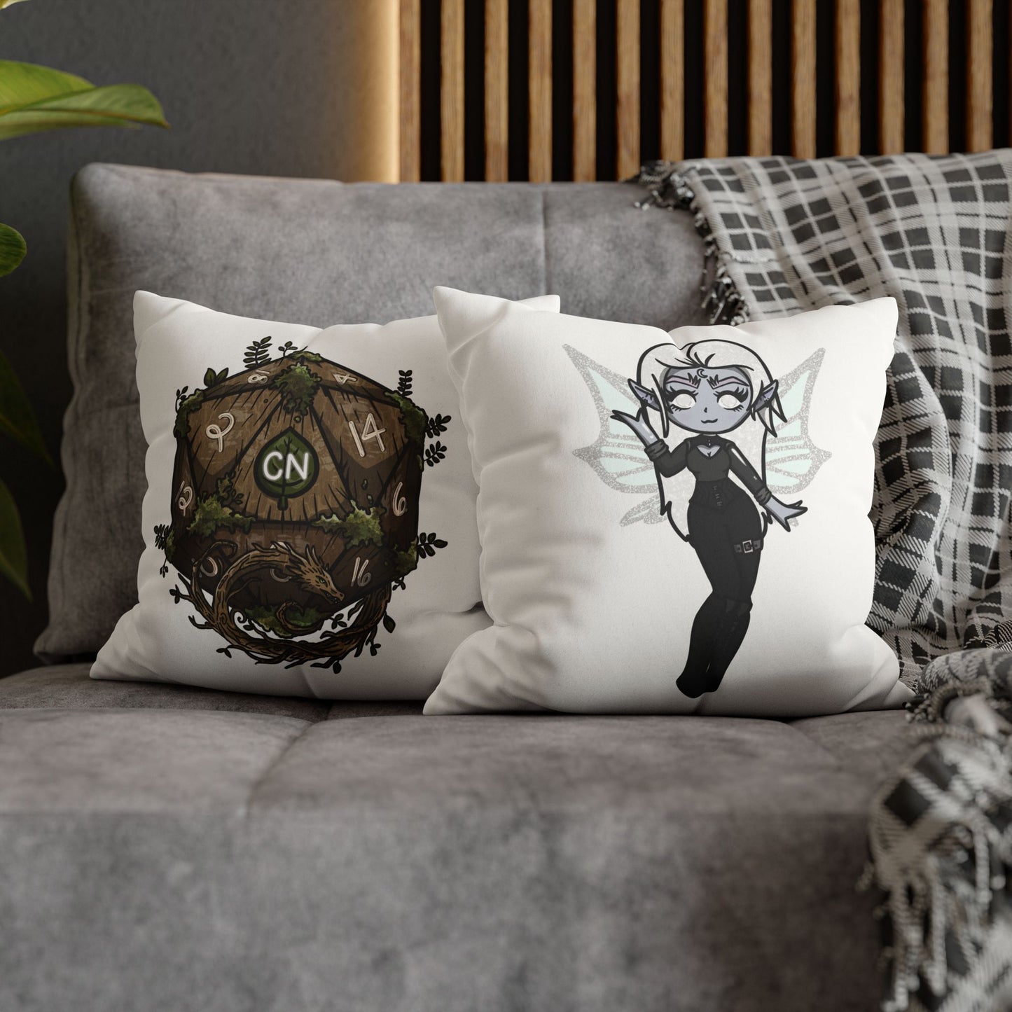 Amaris Nightstar | Faux Suede Square Pillowcase Throw Pillow - (Pillow not include) | Chitin Nature