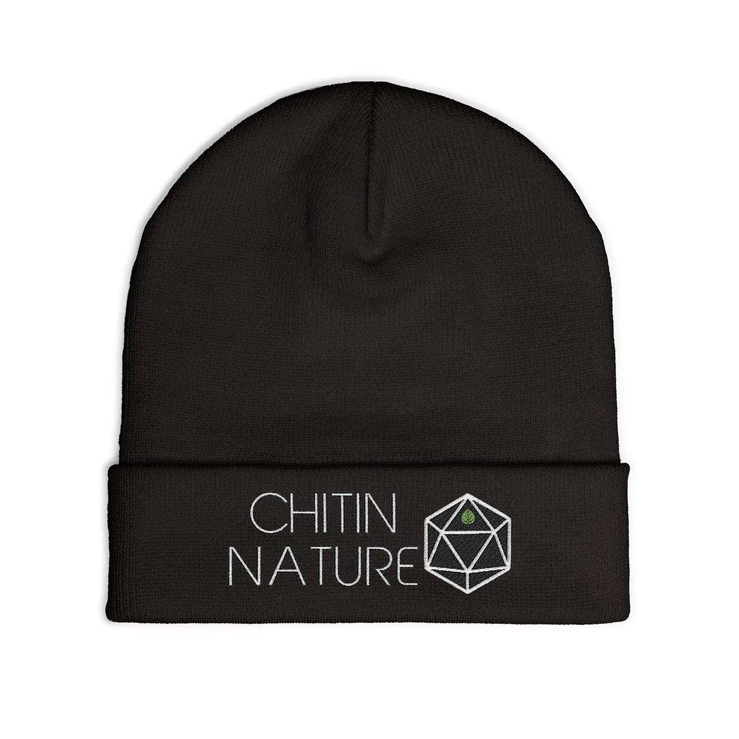 Embroidered "Chitin Nature" Knit Beanie