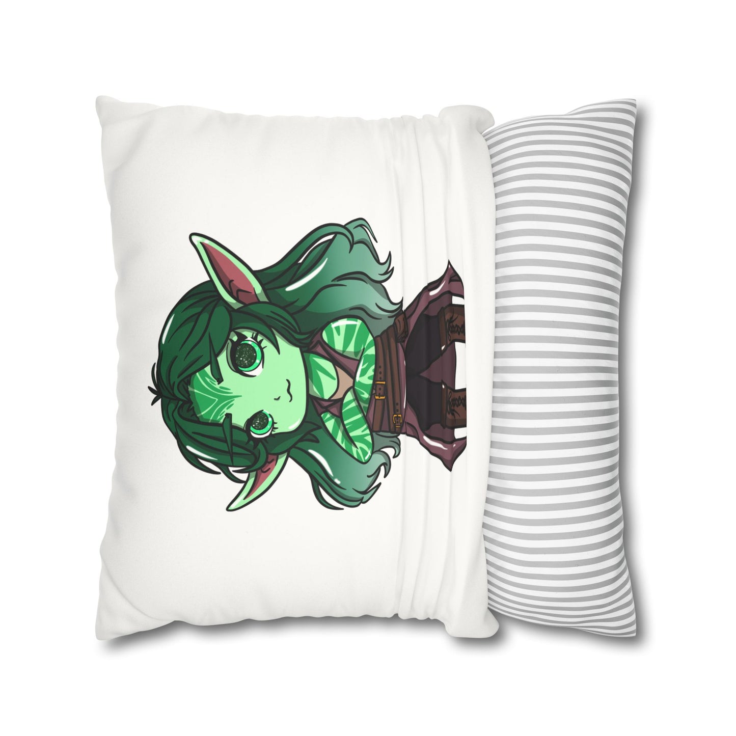 Anu Nnaki | Faux Suede Square Pillowcase Throw Pillow - (Pillow not include) | Chitin Nature