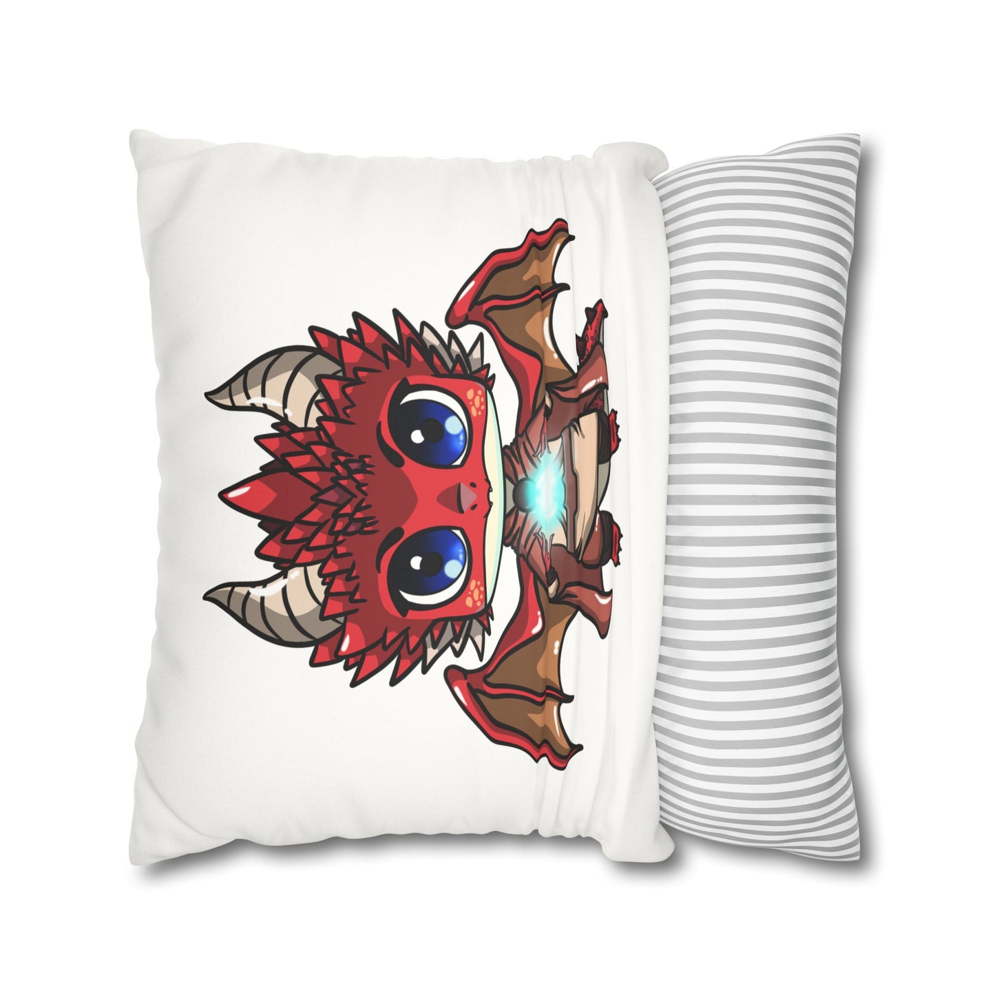 Ancalagor the Red | Faux Suede Square Pillowcase Throw Pillow - (Pillow not include) | Chitin Nature