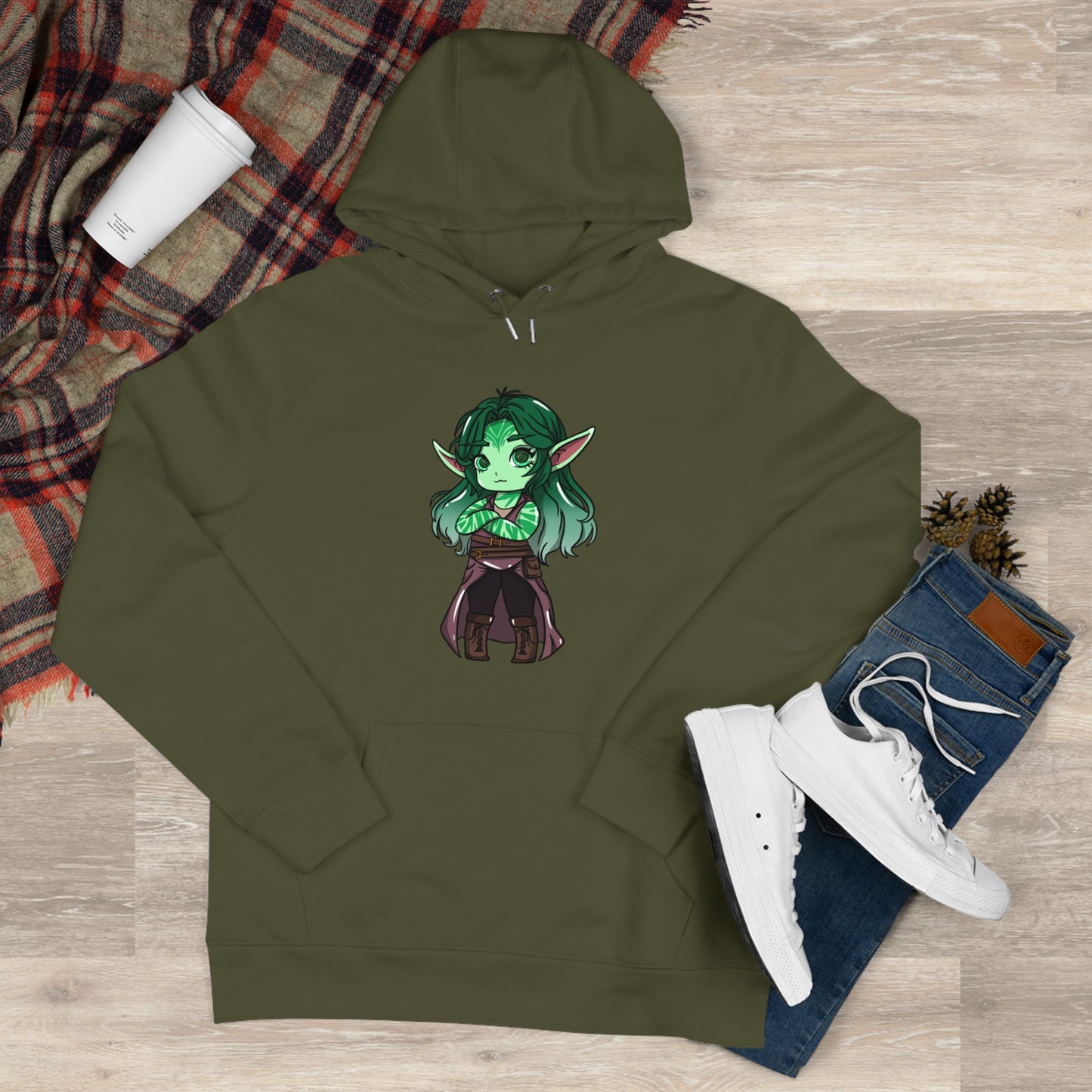 Anu Nnaki | Hoodie Pullover | Chitin Nature