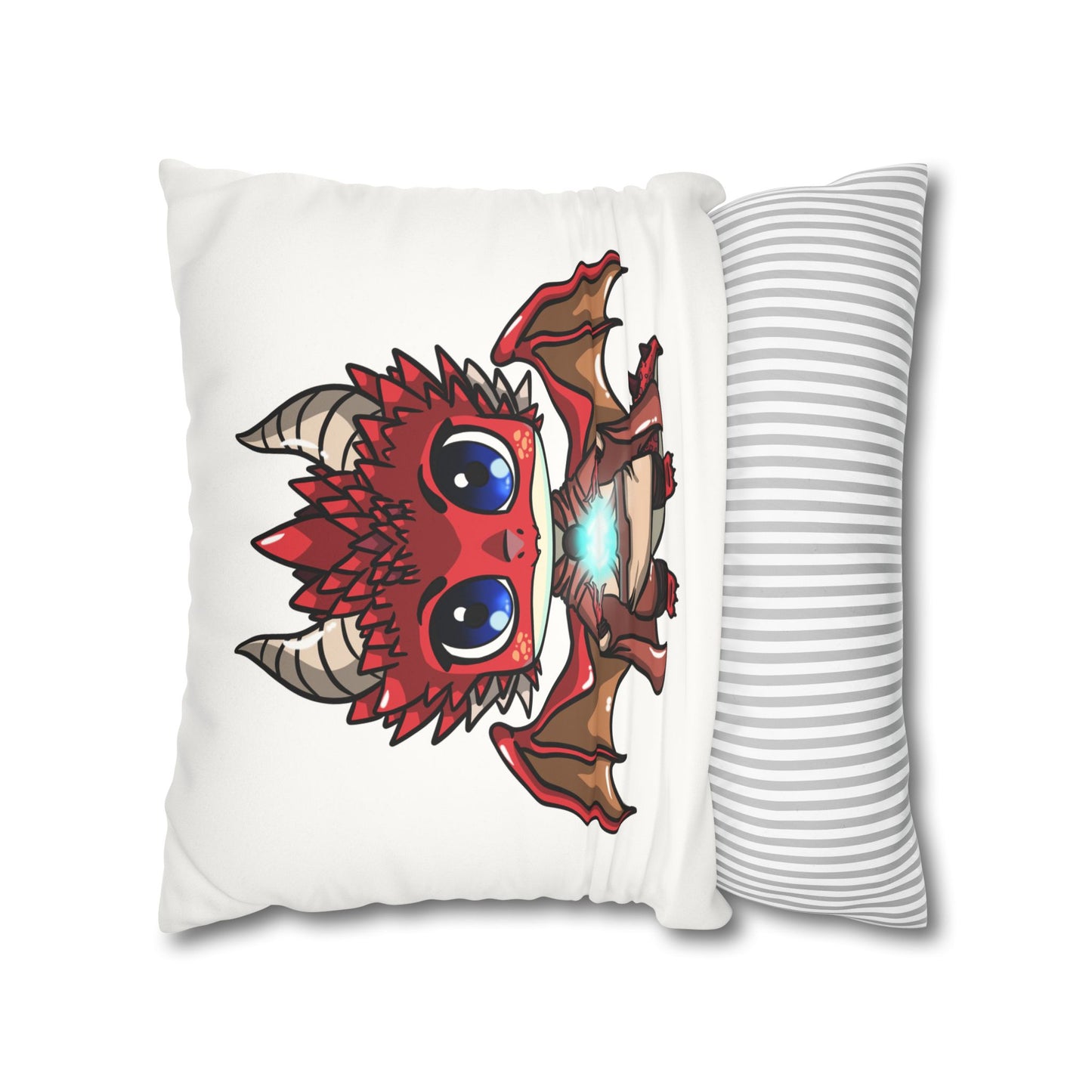 Ancalagor the Red | Faux Suede Square Pillowcase Throw Pillow - (Pillow not include) | Chitin Nature