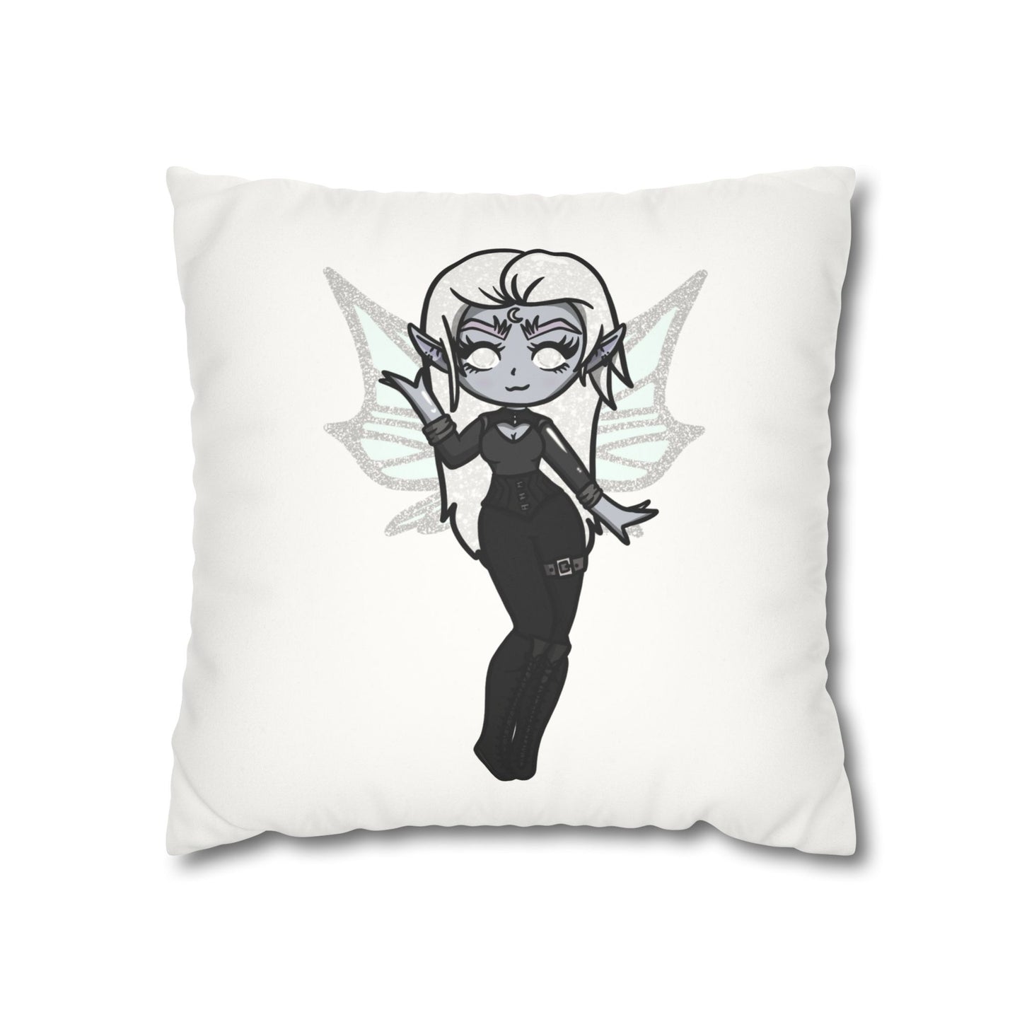 Amaris Nightstar | Faux Suede Square Pillowcase Throw Pillow - (Pillow not include) | Chitin Nature