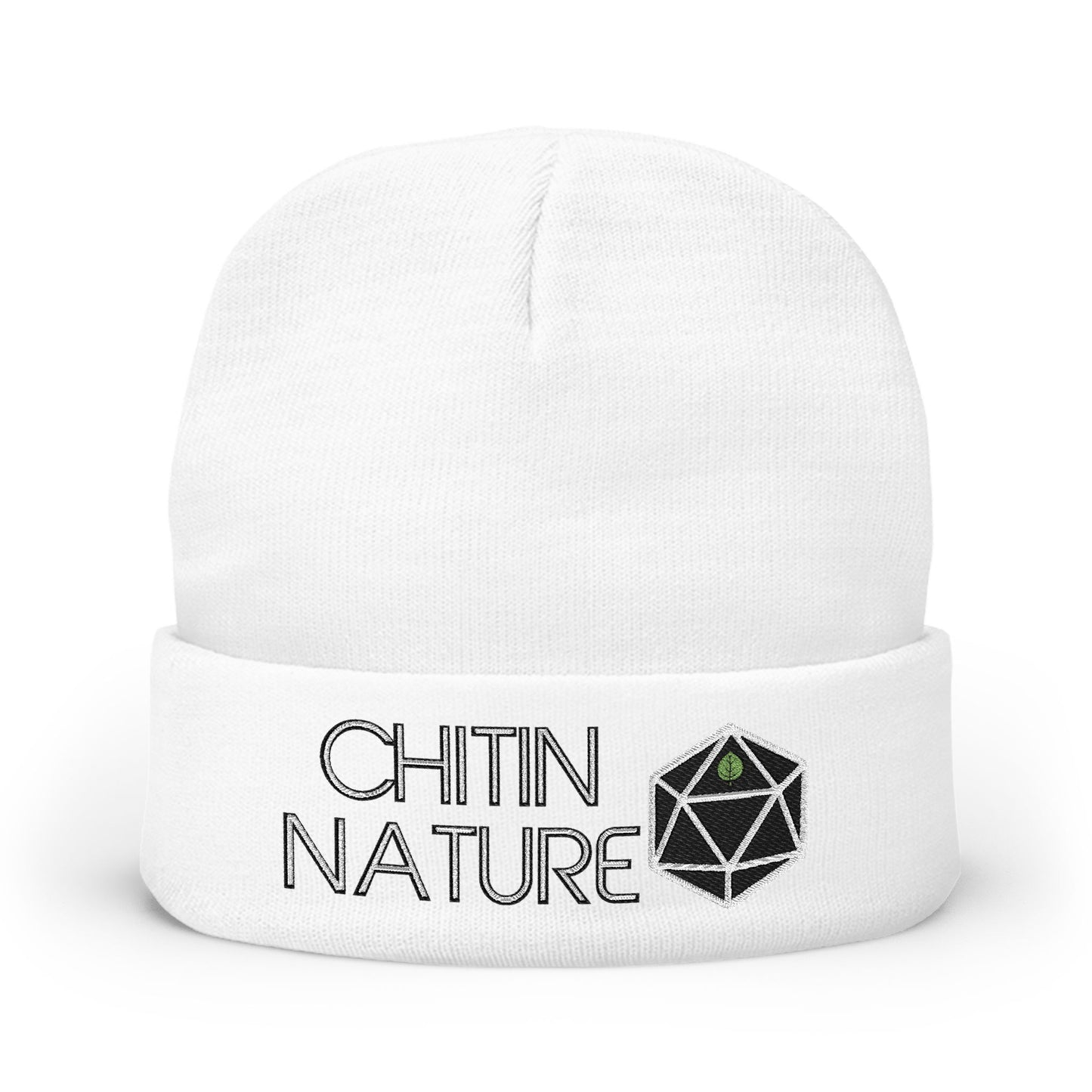 Embroidered "Chitin Nature" Knit Beanie
