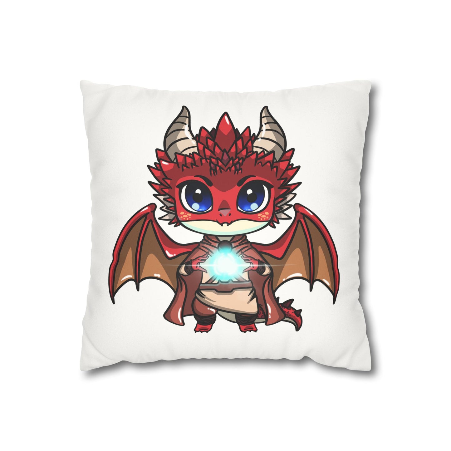 Ancalagor the Red | Faux Suede Square Pillowcase Throw Pillow - (Pillow not include) | Chitin Nature