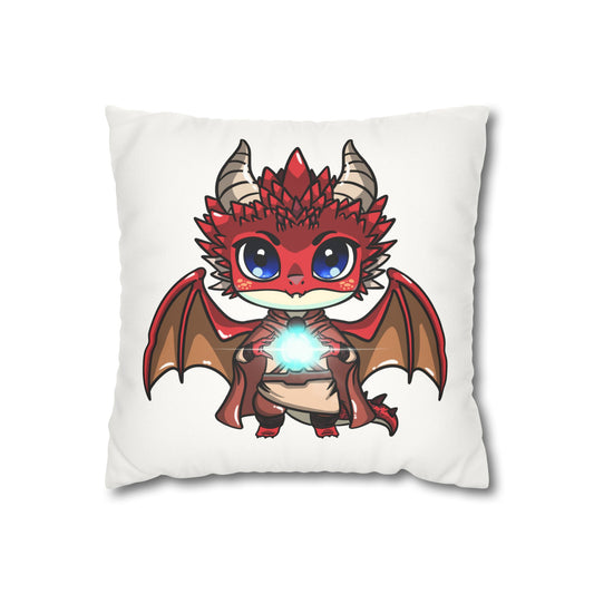 Ancalagor the Red | Faux Suede Square Pillowcase Throw Pillow - (Pillow not include) | Chitin Nature