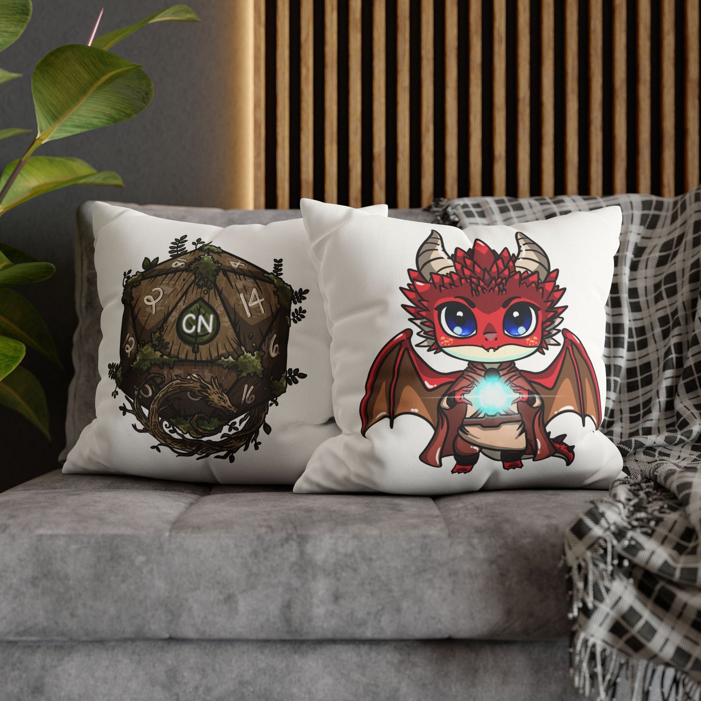 Ancalagor the Red | Faux Suede Square Pillowcase Throw Pillow - (Pillow not include) | Chitin Nature