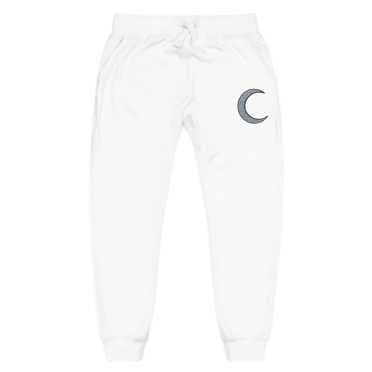 Embroidered Amaris Crescent Moon Fleece Sweatpants