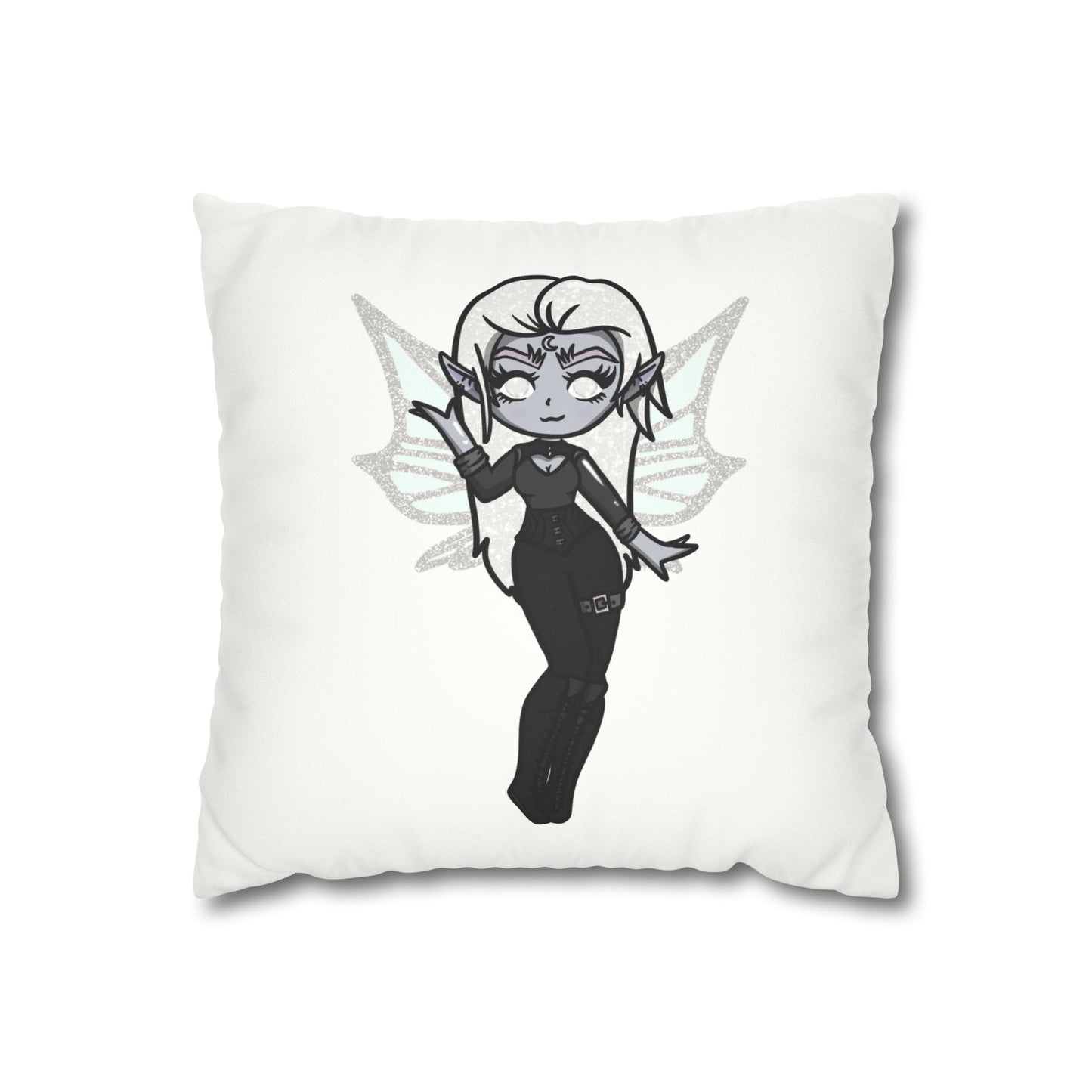 Amaris Nightstar | Faux Suede Square Pillowcase Throw Pillow - (Pillow not include) | Chitin Nature