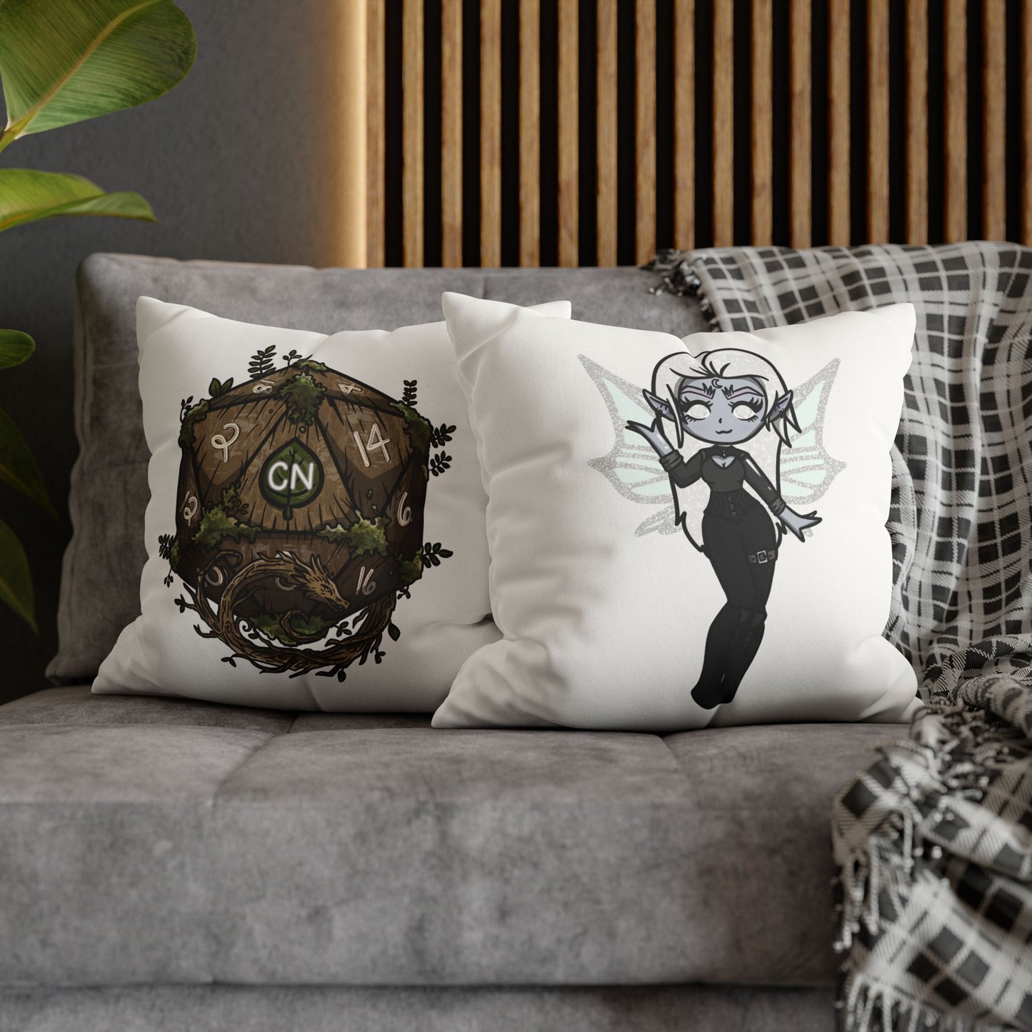 Amaris Nightstar | Faux Suede Square Pillowcase Throw Pillow - (Pillow not include) | Chitin Nature