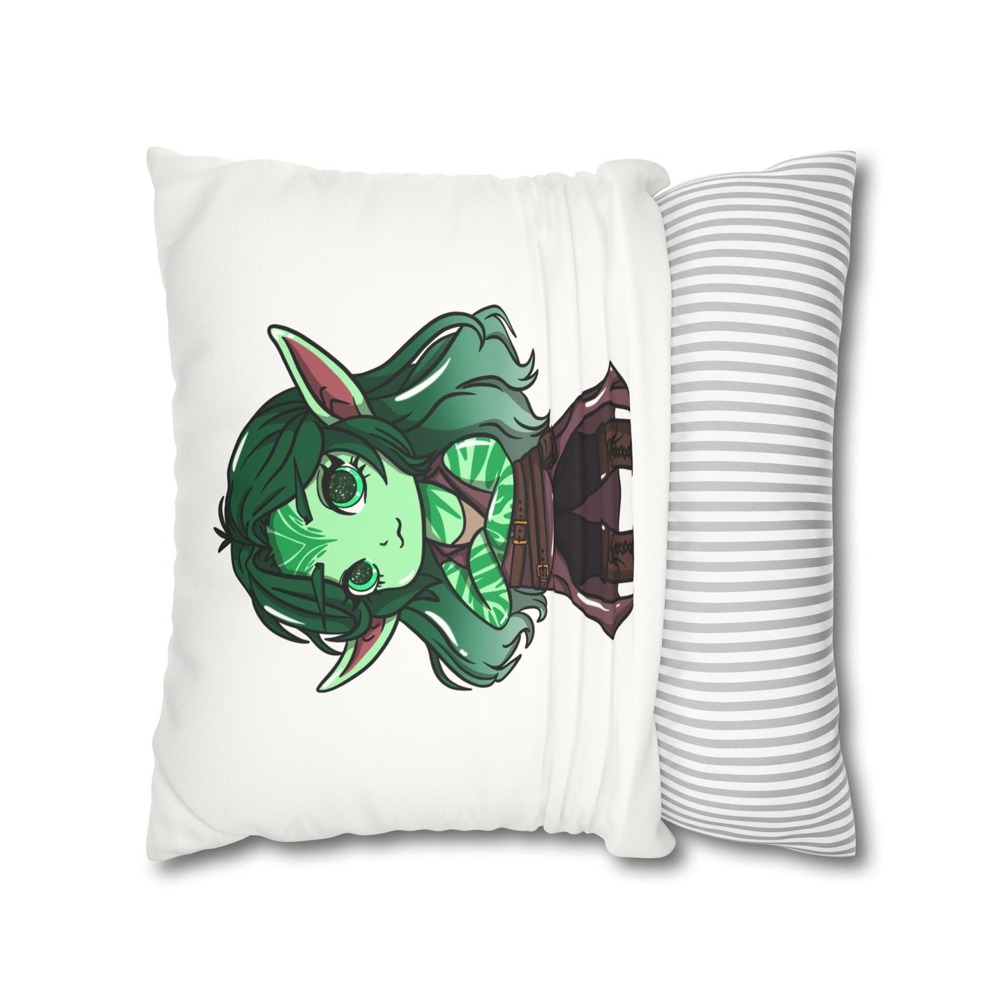 Anu Nnaki | Faux Suede Square Pillowcase Throw Pillow - (Pillow not include) | Chitin Nature