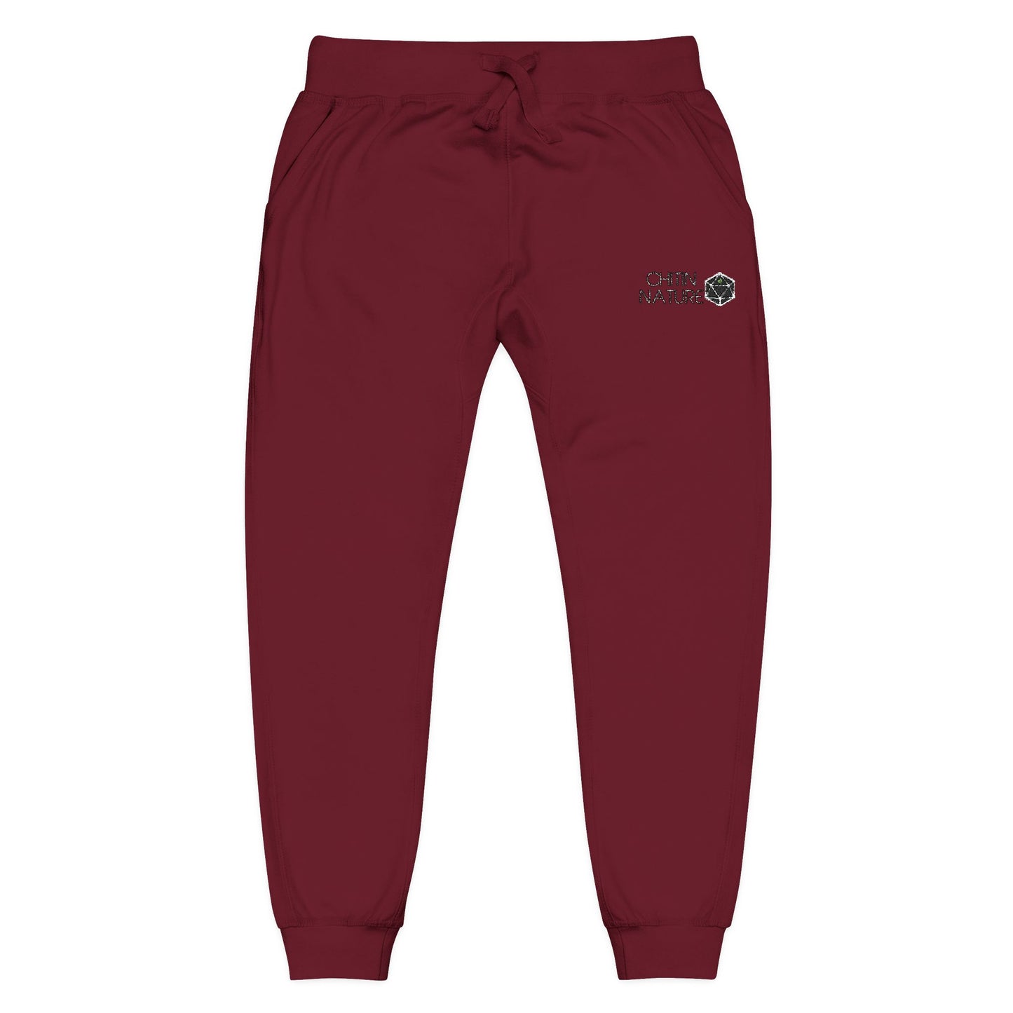 Embroidered Chitin Nature Sweatpants — Fleece Joggers