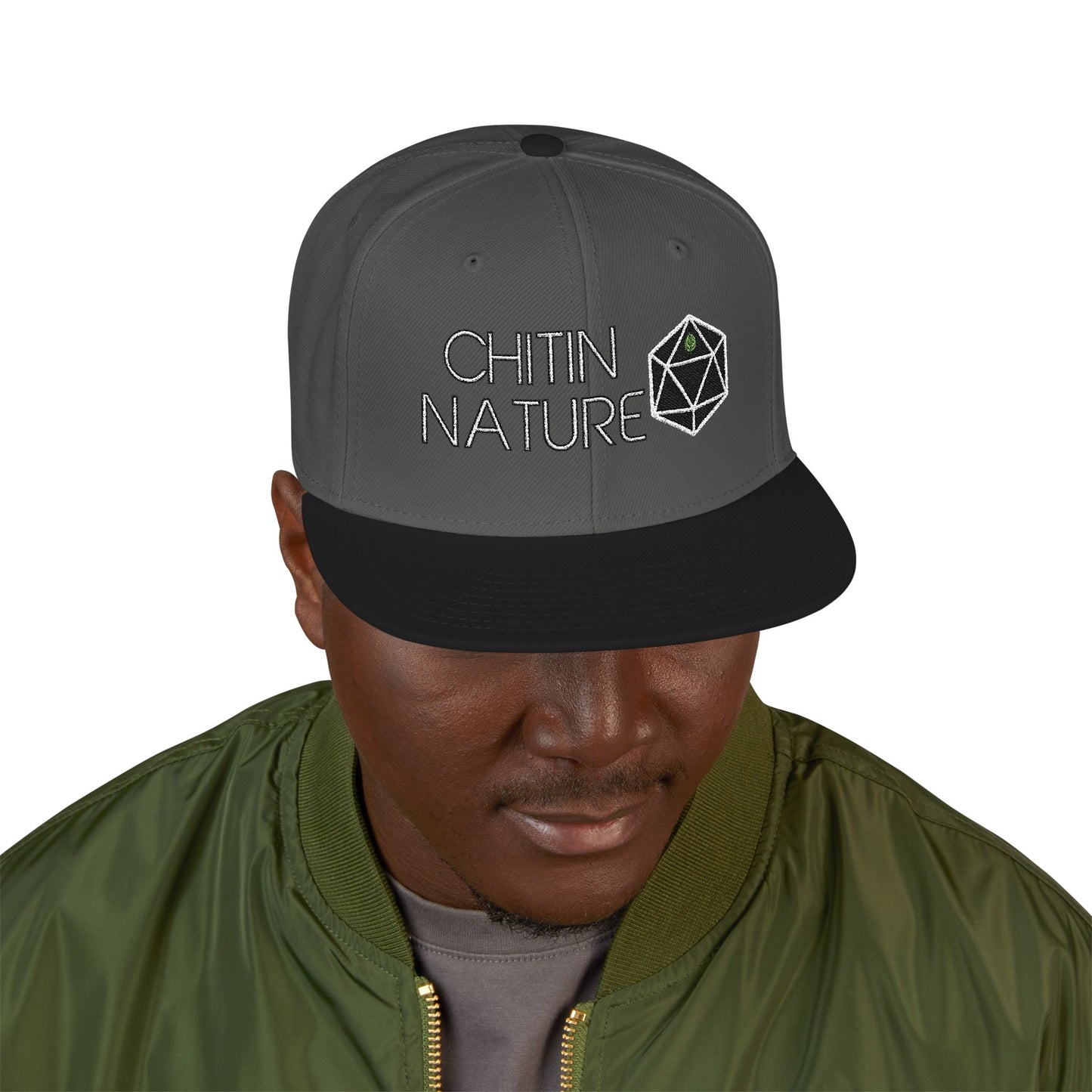 Embroidered Chitin Nature D20 Snapback Hat