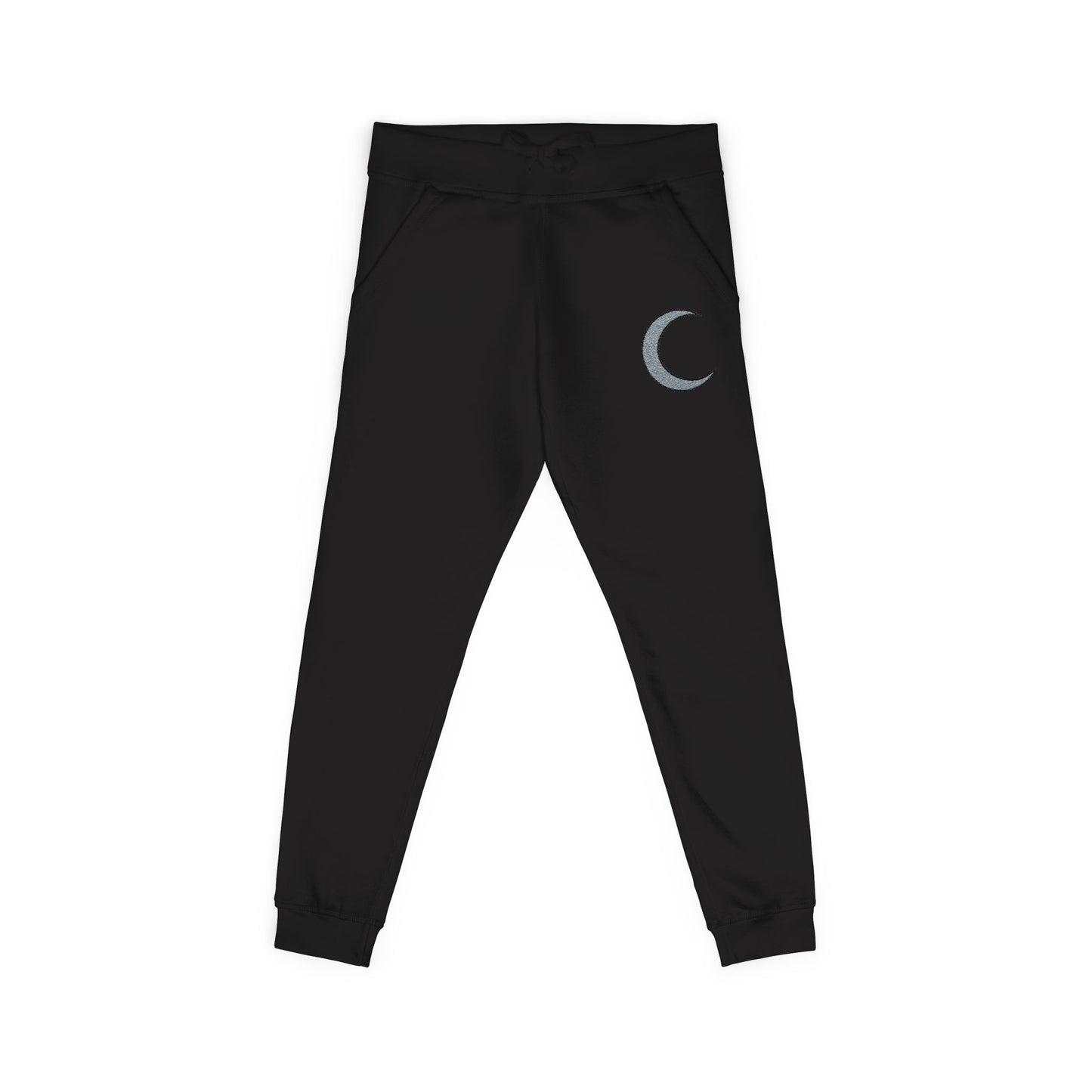 Embroidered Amaris Crescent Moon Fleece Sweatpants