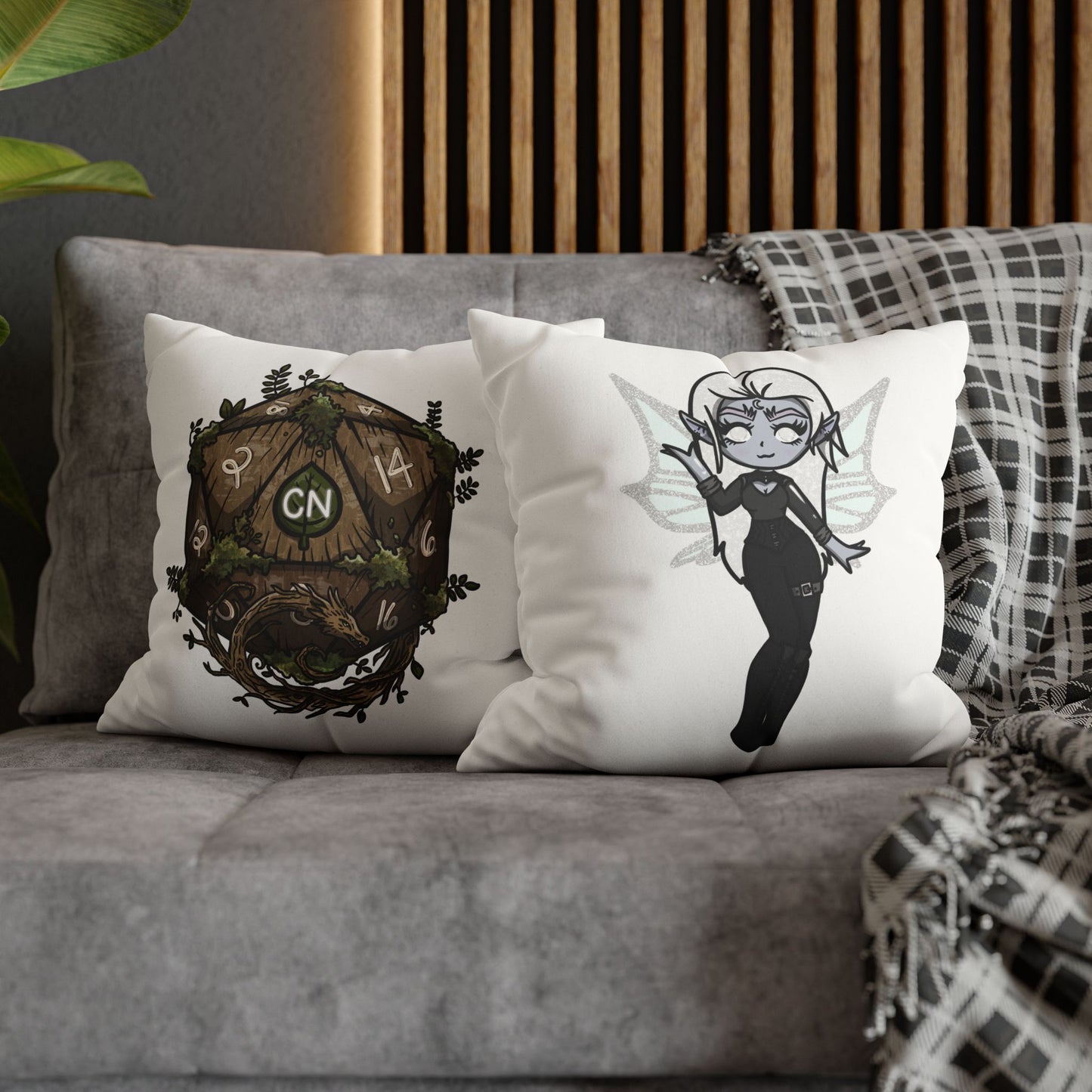 Amaris Nightstar | Faux Suede Square Pillowcase Throw Pillow - (Pillow not include) | Chitin Nature