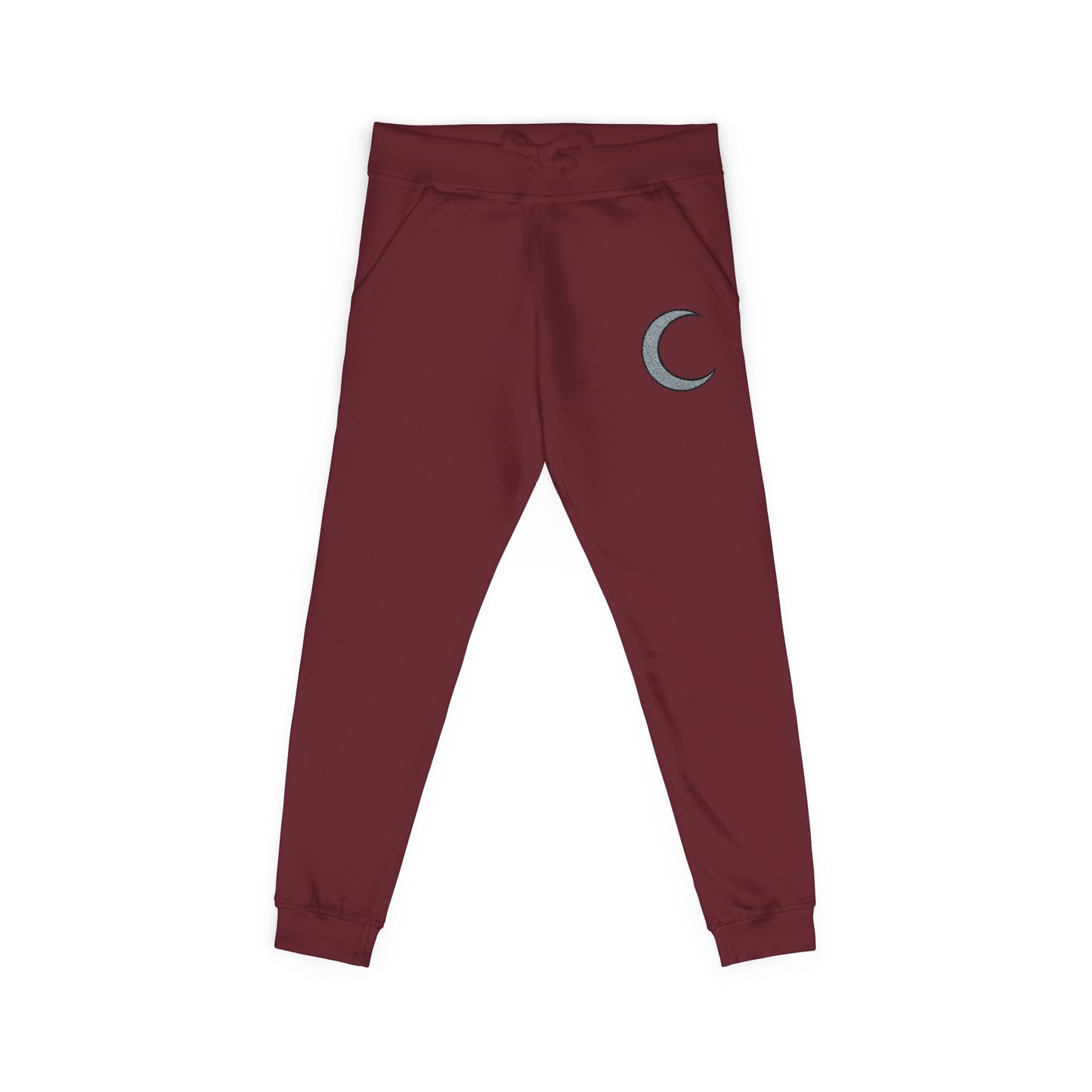 Embroidered Amaris Crescent Moon Fleece Sweatpants