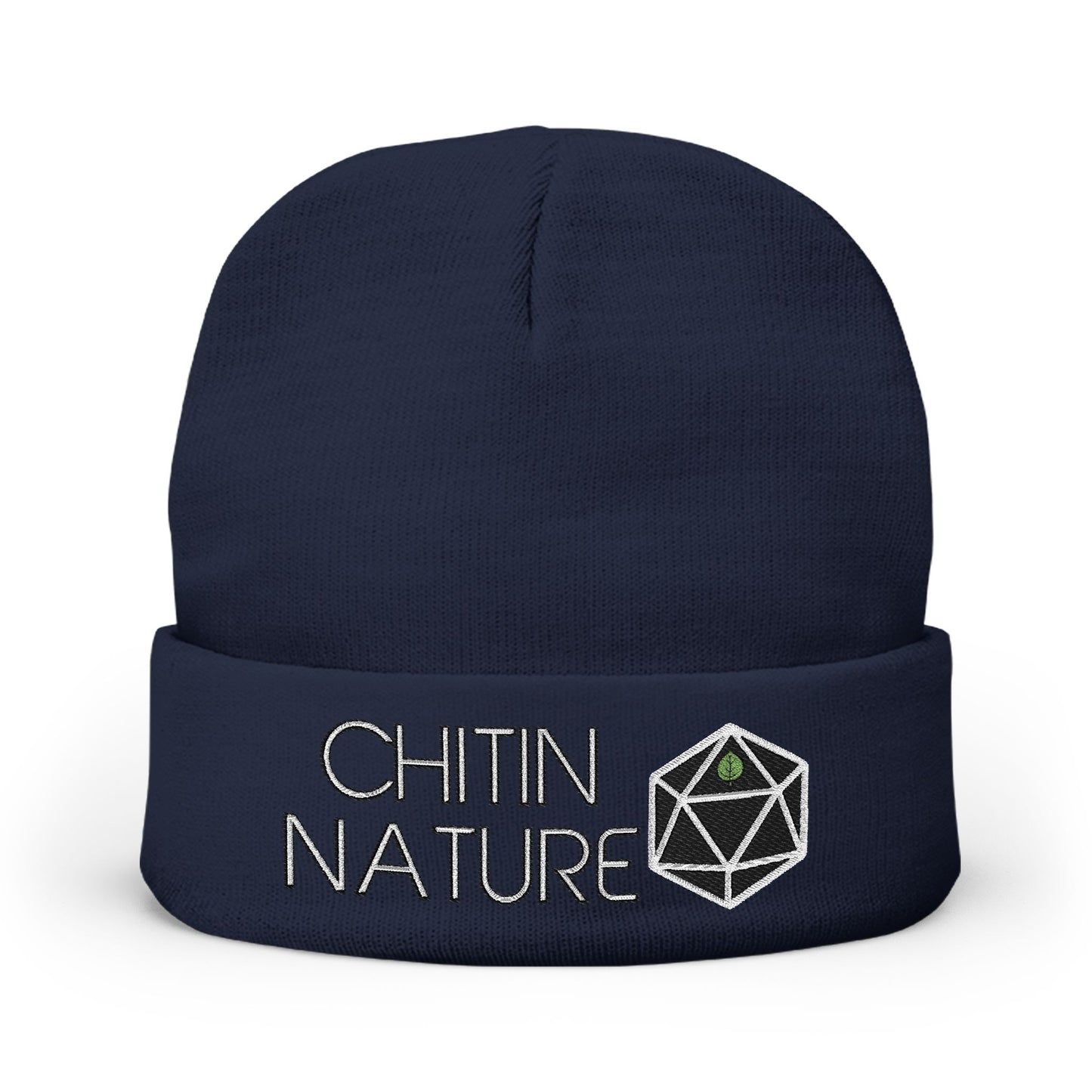 Embroidered "Chitin Nature" Knit Beanie