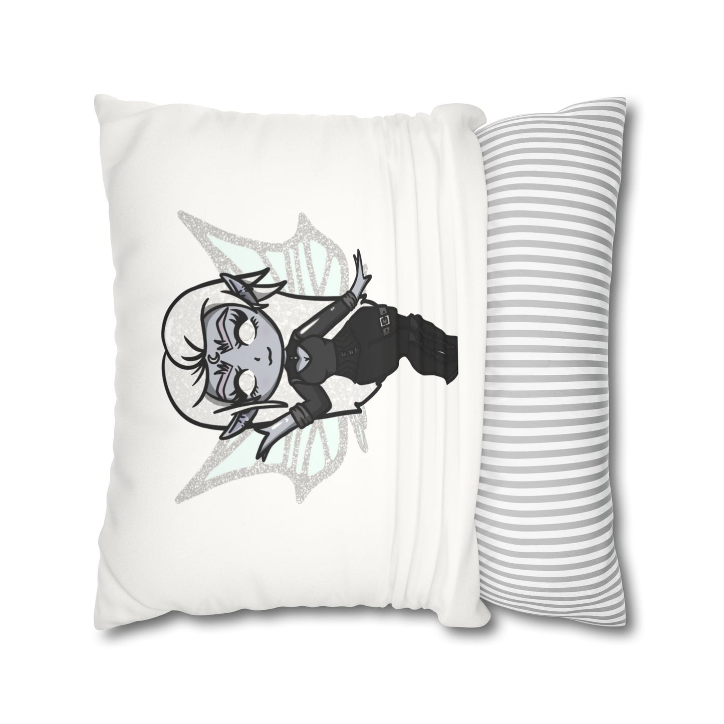 Amaris Nightstar | Faux Suede Square Pillowcase Throw Pillow - (Pillow not include) | Chitin Nature