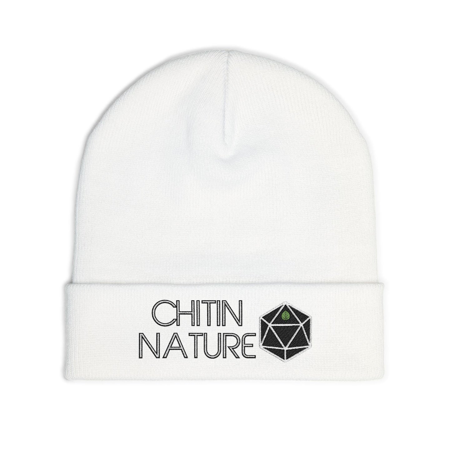 Embroidered "Chitin Nature" Knit Beanie