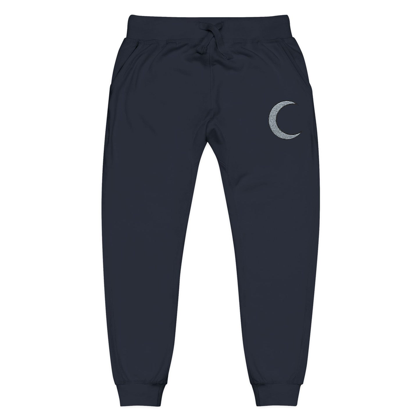 Embroidered Amaris Crescent Moon Fleece Sweatpants