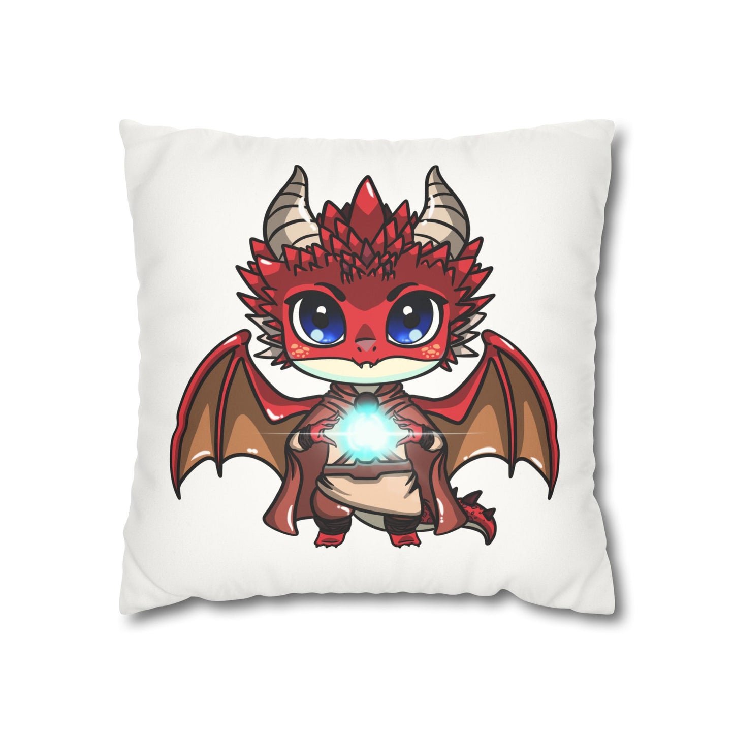 Ancalagor the Red | Faux Suede Square Pillowcase Throw Pillow - (Pillow not include) | Chitin Nature