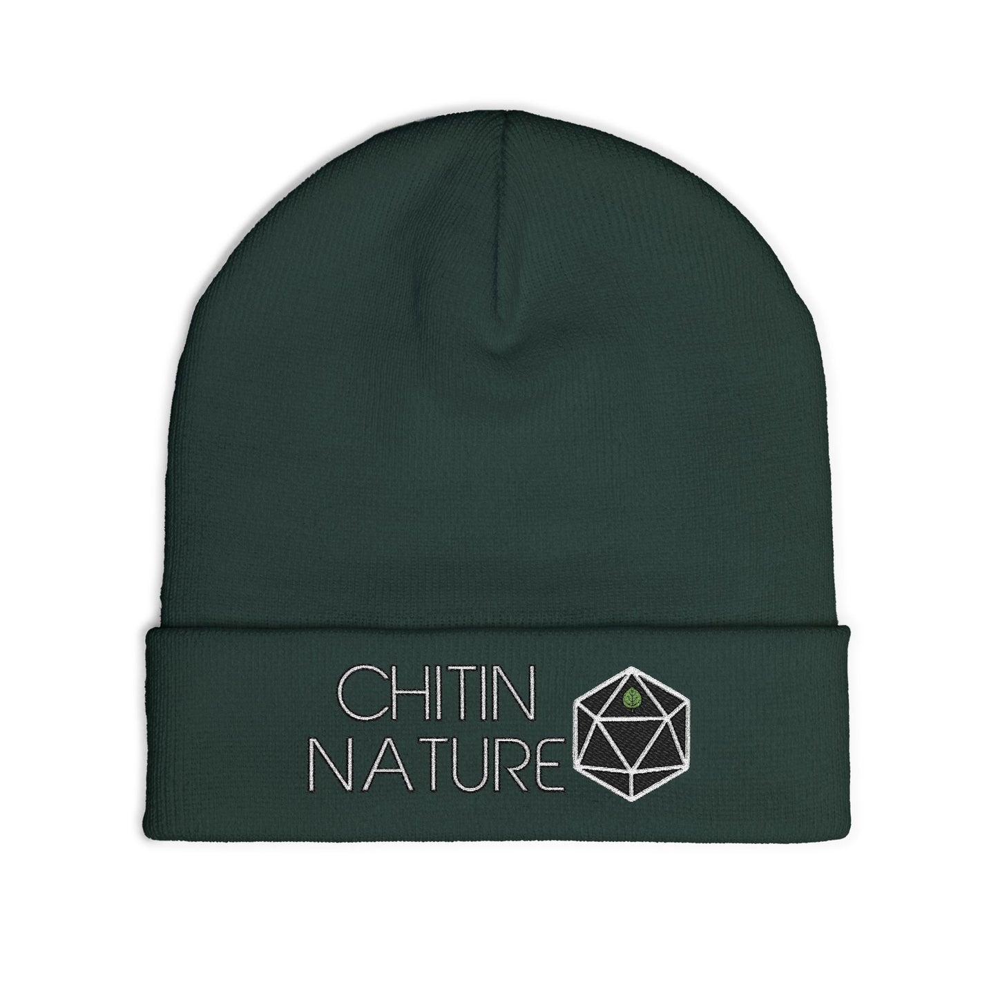 Embroidered "Chitin Nature" Knit Beanie