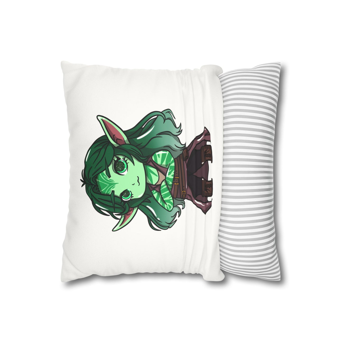 Anu Nnaki | Faux Suede Square Pillowcase Throw Pillow - (Pillow not include) | Chitin Nature