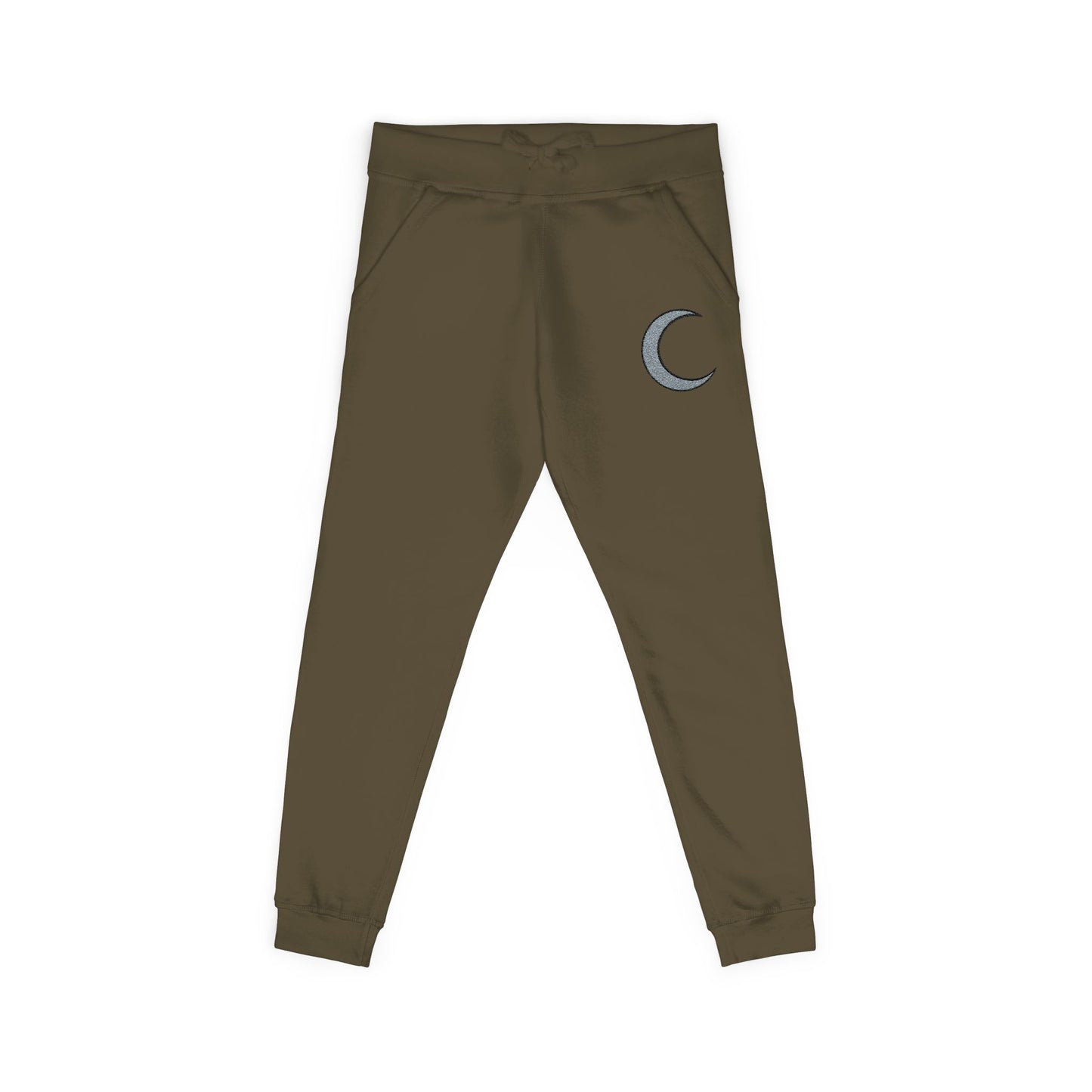 Embroidered Amaris Crescent Moon Fleece Sweatpants