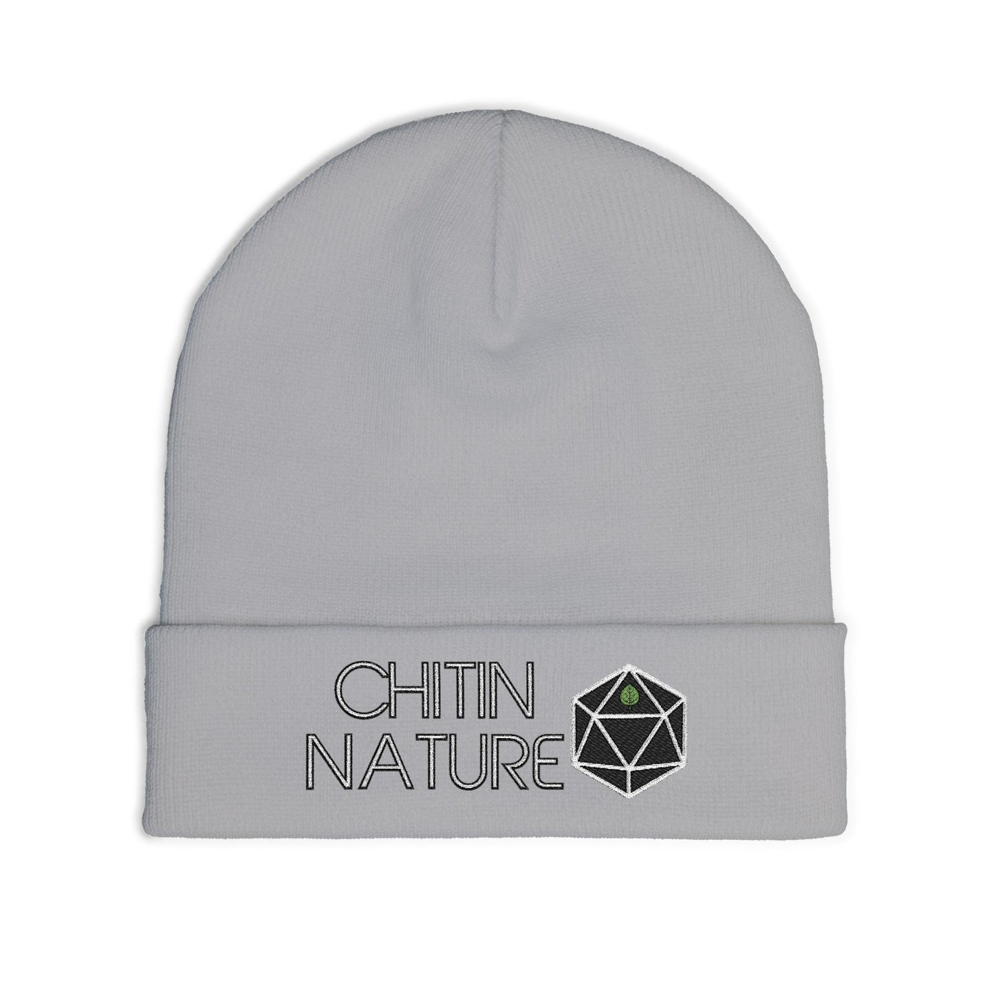 Embroidered "Chitin Nature" Knit Beanie