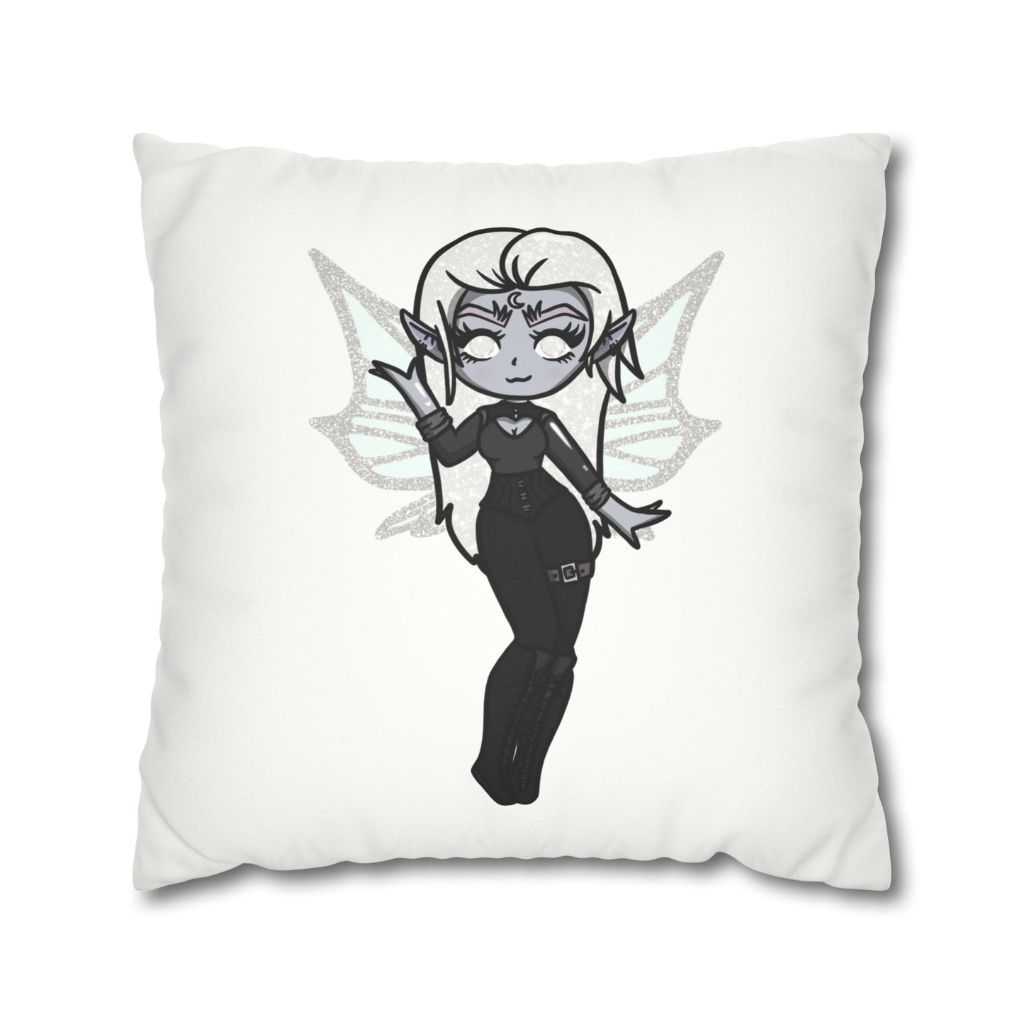 Amaris Nightstar | Faux Suede Square Pillowcase Throw Pillow - (Pillow not include) | Chitin Nature