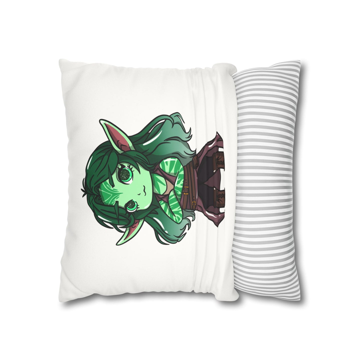 Anu Nnaki | Faux Suede Square Pillowcase Throw Pillow - (Pillow not include) | Chitin Nature