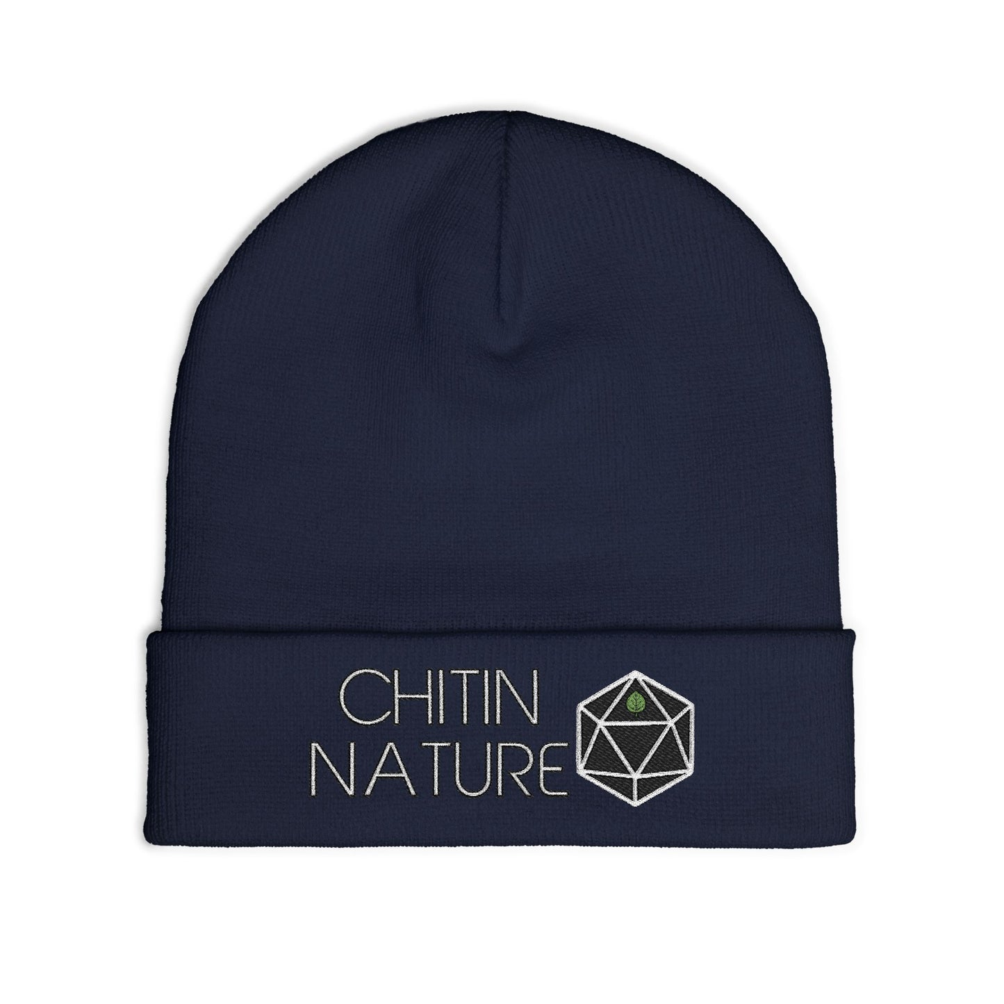 Embroidered "Chitin Nature" Knit Beanie